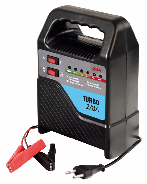 Lampa Turbo 2/8 A, caricabatteria 6/12V