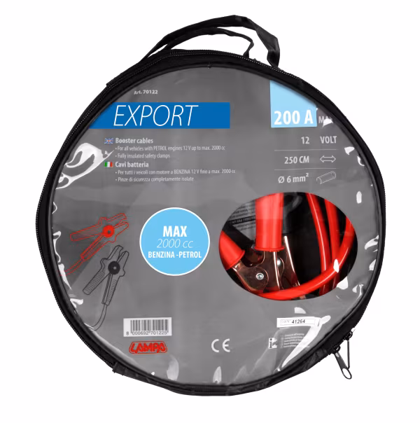 Lampa Cavi batteria Export 12V - 250 cm - 200 A - 6 mm²