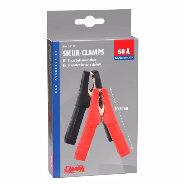 Lampa Sicur-Clamp pinze batteria isolate - 10 cm - 60A