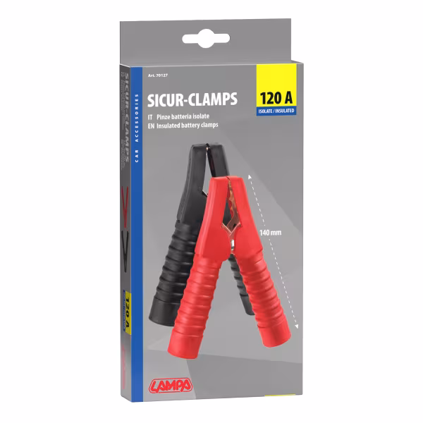Lampa Sicur-Clamp pinze batteria isolate - 14 cm - 120A