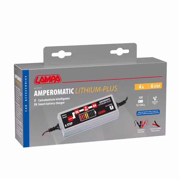Lampa Amperomatic Lithium-Plus, caricabatteria intelligente, 12V - 4A