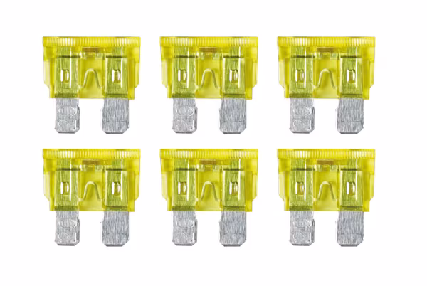 Lampa Smart Led, set 6 fusibili lamellari con spia a led, 12/32V - 20A