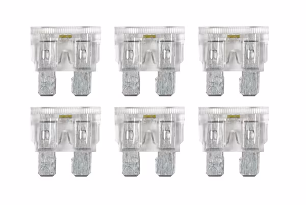 Lampa Smart Led, set 6 fusibili lamellari con spia a led, 12/32V - 25A