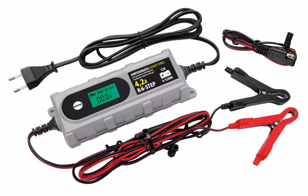 Lampa Amperomatic Digit Pro, caricabatteria intelligente, 12V - 4,2A