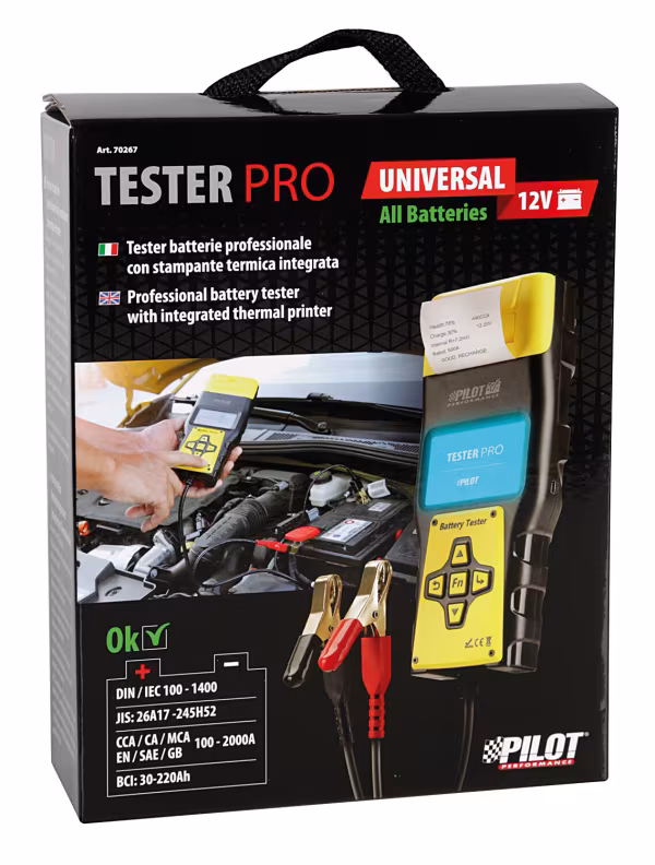 Pilot Tester-Pro, tester batterie professionale con stampante termica integrata