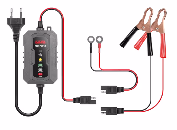 Lampa Keep Power, caricabatteria intelligente e mantenitore di carica, 6/12V