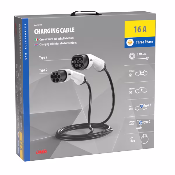 Lampa Cavo ricarica per veicoli elettrici - Trifase - 16A