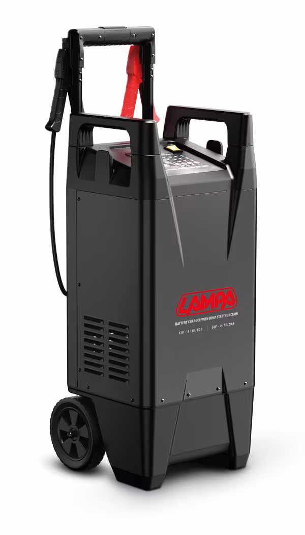 Lampa Caricabatterie professionale a carrello con funzione avviamento, 12/24V