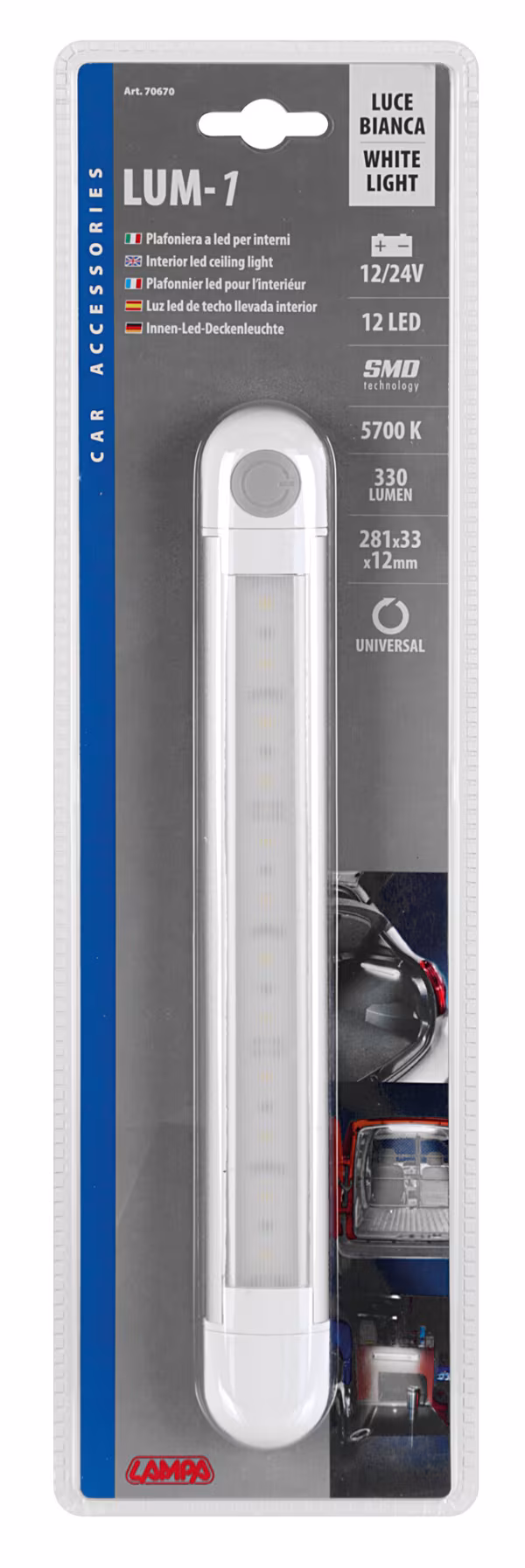 Lampa Lum-1, lampada a Led, 12/24V