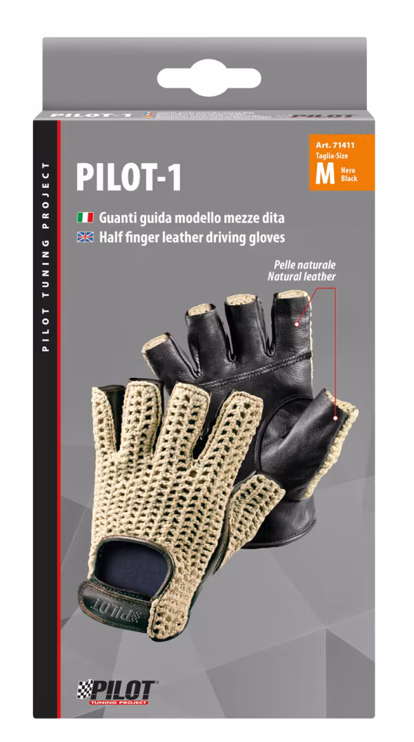Pilot Pilot-1, guanti guida mezze dita