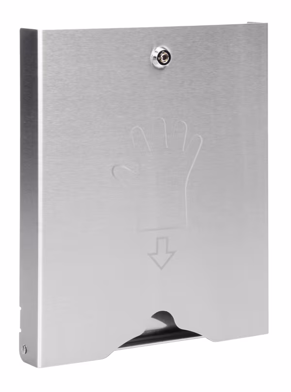 Lampa Dispenser in acciaio inox con serratura per guanti monouso