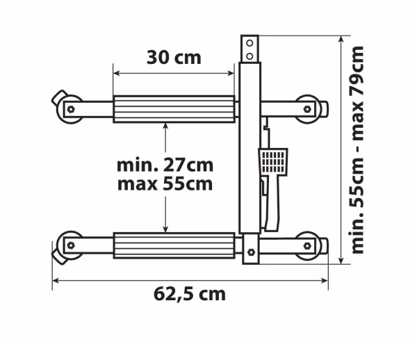 Lampa Sollevatore idraulico per posizionamento veicoli - 1.600 kg