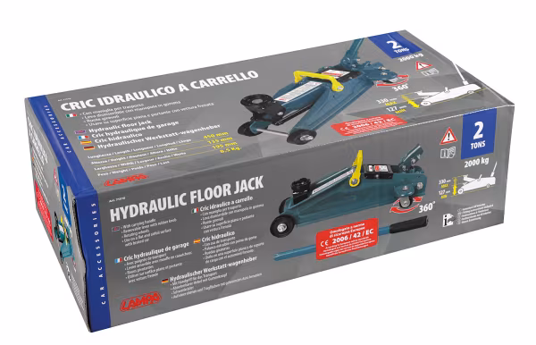 Lampa Cric idraulico a carrello - 2.000 kg - Scatola