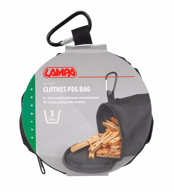 Lampa Porta mollette da bucato con moschettone - 3 L