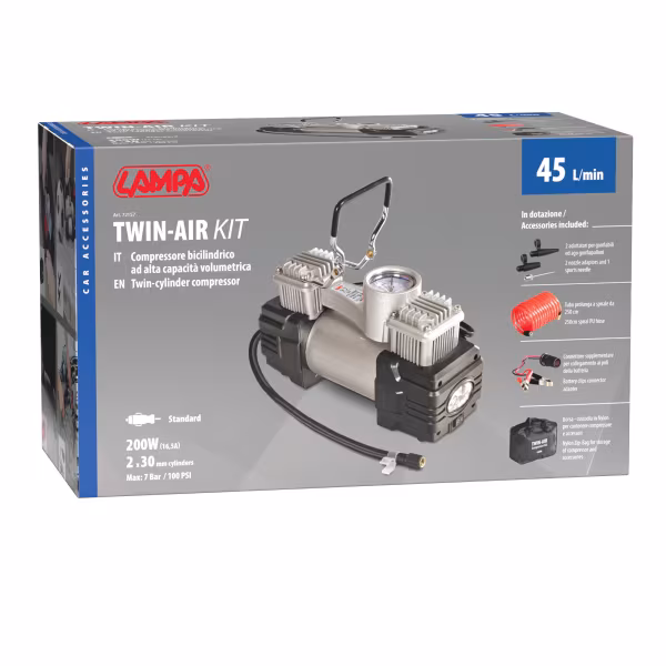 Lampa Twin-Air Kit, compressore bicilindrico, 12V - 200W