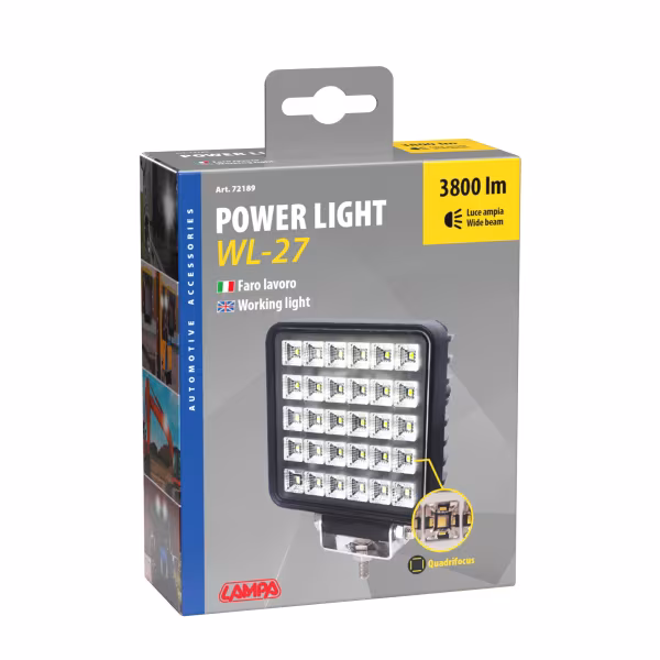 Lampa WL-27, faro ausiliario a 30 Led - 12/24V - Bianco