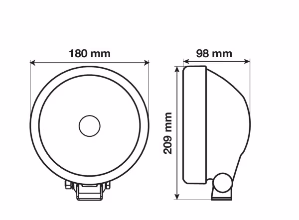 Pilot Saturn, faro alogeno di profondità con luce di posizione a led - Ø 180 mm