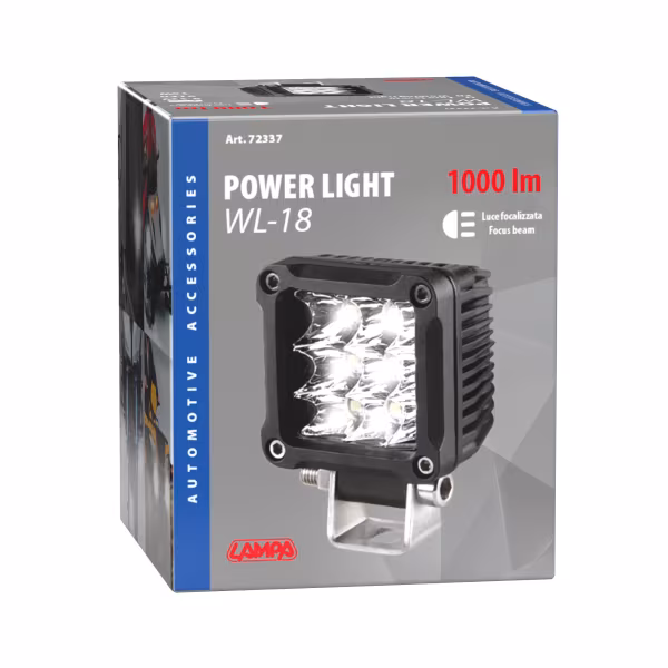 Lampa WL-18, faro ausiliario a 9 Led - 12/24V - Bianco
