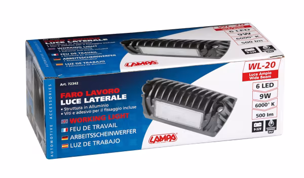 Lampa WL-20, faro ausiliario a 6 Led - 12/24V - Bianco