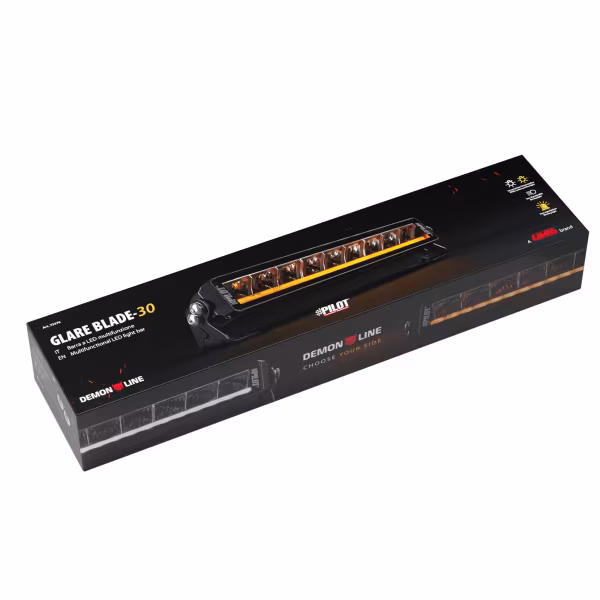 Pilot Glare Blade-30, barra multifunzione a Led - 12/24V - 345x75x65 mm