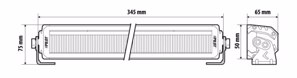 Pilot Glare Blade-30, barra multifunzione a Led - 12/24V - 345x75x65 mm