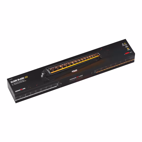 Pilot Glare Blade-50, barra multifunzione a Led - 12/24V - 545x75x65 mm