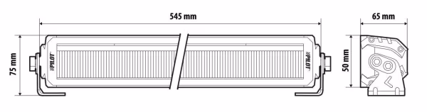 Pilot Glare Blade-50, barra multifunzione a Led - 12/24V - 545x75x65 mm