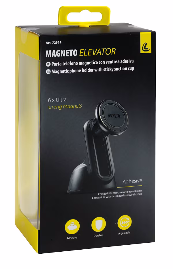 Lampa Magneto Elevator, porta telefono magnetico con ventosa adesiva