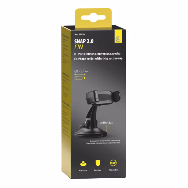Lampa Snap Fin, porta telefono con ventosa adesiva