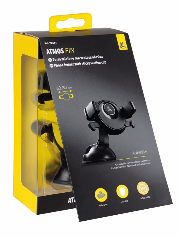 Lampa Atmos Fin, porta telefono con ventosa adesiva