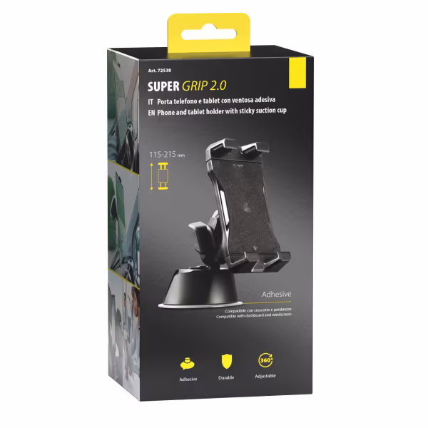 Lampa Super Grip, porta telefono e tablet con ventosa adesiva