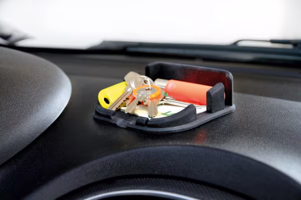 Lampa Phone-Mat, portatelefono e portaoggetti in silicone