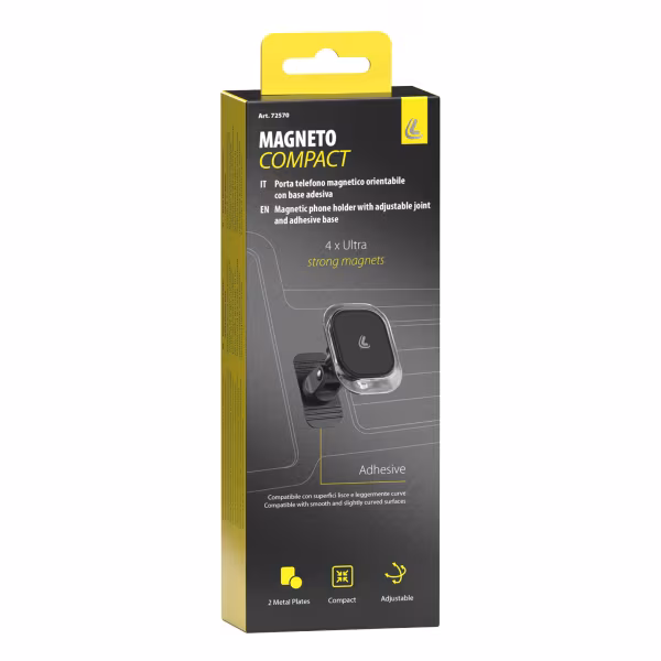 Lampa Magneto Compact, porta telefono magnetico con base adesiva