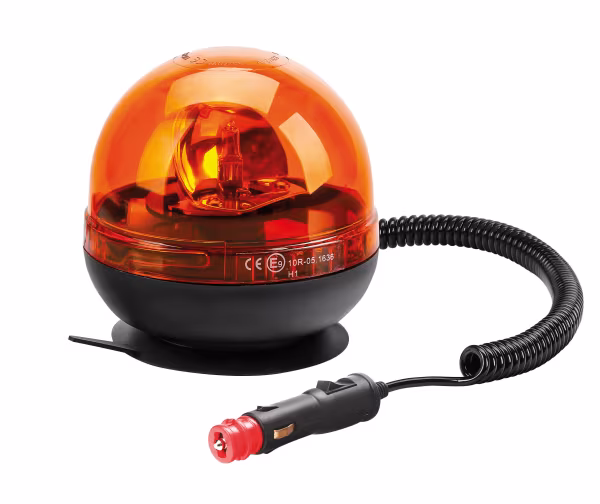 Lampa RH-4, luce di segnalazione alogena con base magnetica e ventosa, 12/24V