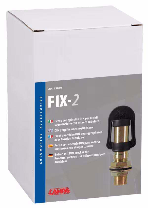 Lampa Fix-2, Perno con spinotto DIN per luce di segnalazione, attacco tubolare