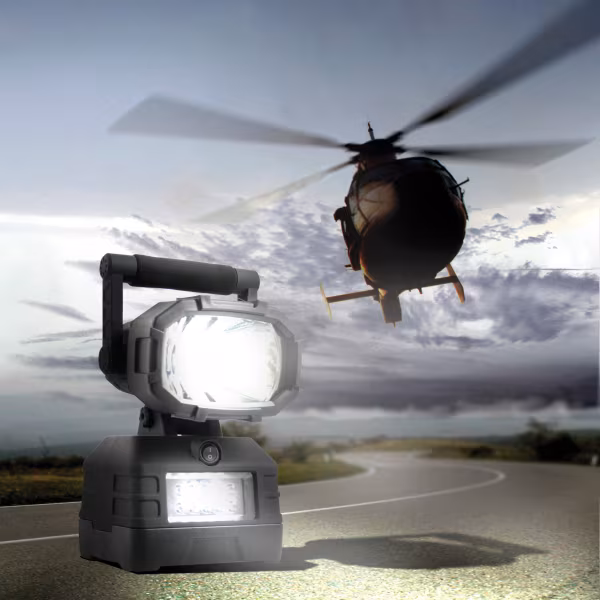 Lampa Pro Lite, Faro con proiettore HID Xenon 20W e lanterna 10 Led - 12/230V