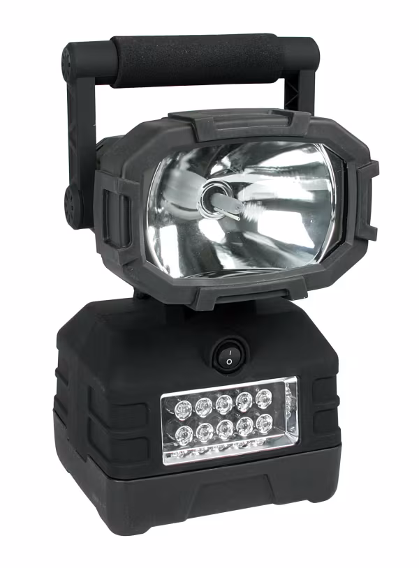 Lampa Pro Lite, Faro con proiettore HID Xenon 20W e lanterna 10 Led - 12/230V