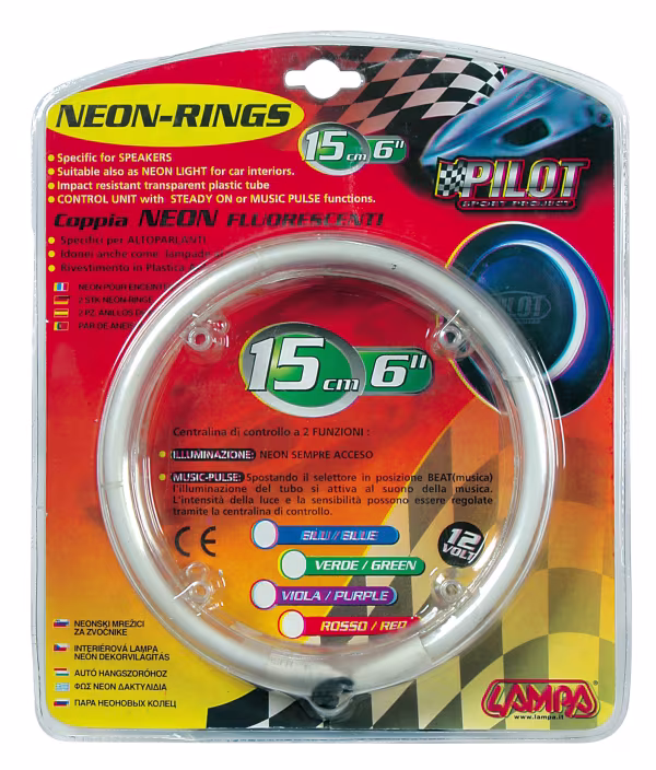Pilot NR-15, Neon Rings 12V - Ø 15 cm - Blu