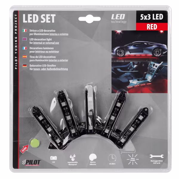 Pilot Hyper-Led Set 5x3, strisce decorative a led - 12V