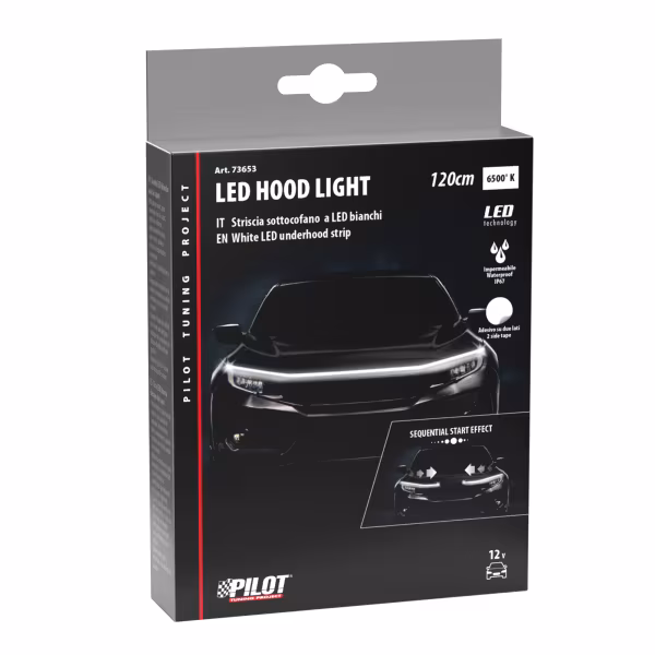 Pilot Striscia sottocofano a Led bianchi  - 120 cm - 12V