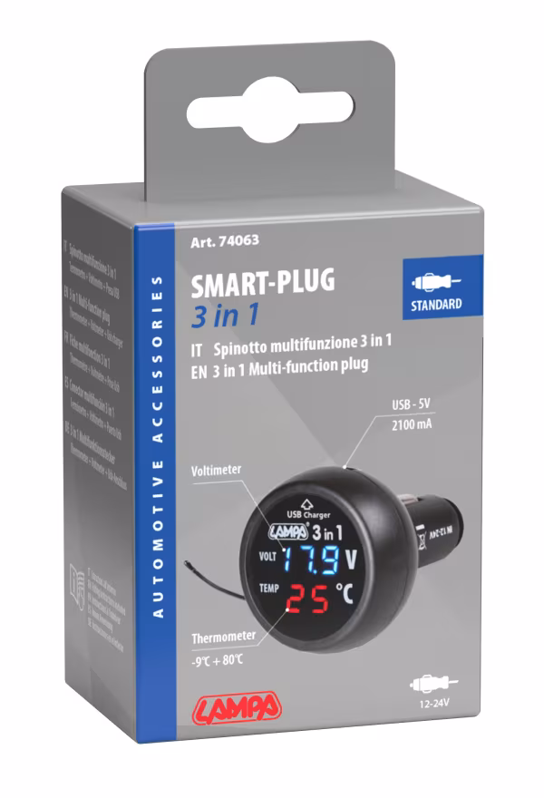 Lampa Smart-Plug, spinotto multifunzione 12/24V