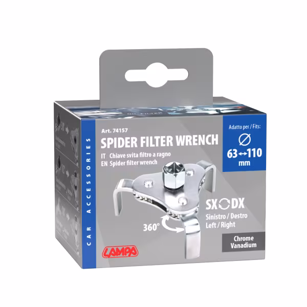 Lampa Chiave svita filtro a ragno, autoregolabile - Ø 63-110 mm