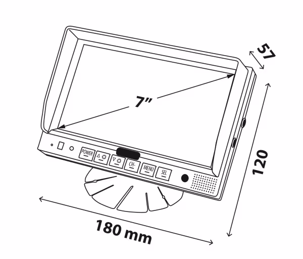Lampa M1, Monitor LCD 7\", Cam 1