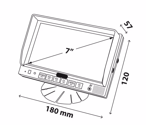 Lampa M3, Monitor LCD 7\", Cam 1+2+3+4