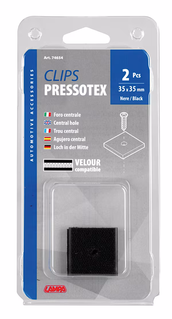 Lampa Clips Pressotex, foro centrale, set 2 pz - 35x35 mm