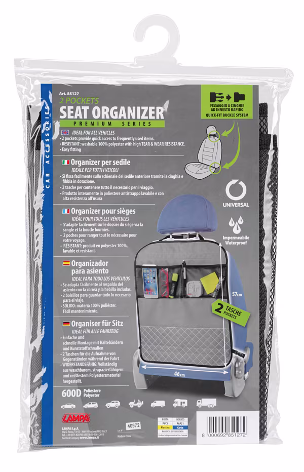 Lampa Premium, organizer per sedili, 2 tasche