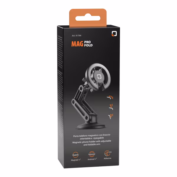 Optiline Mag Pro Fold, porta telefono magnetico con braccio orientabile e ripiegabile