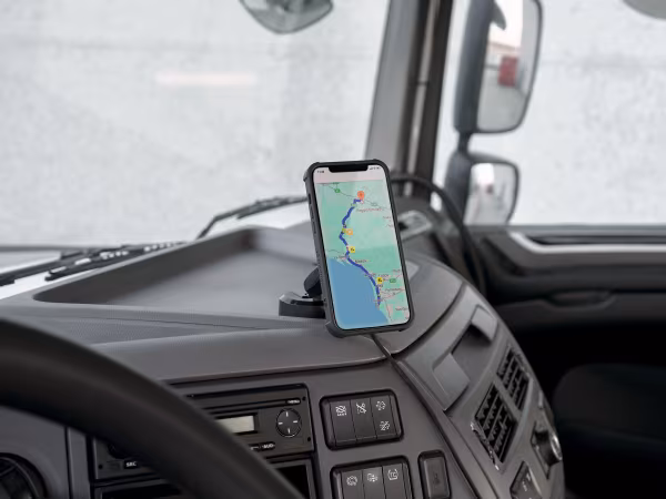 Optiline Mag Wireless Orbit, Porta telefono magnetico con ricarica wireless e attacco a ventosa adesiva