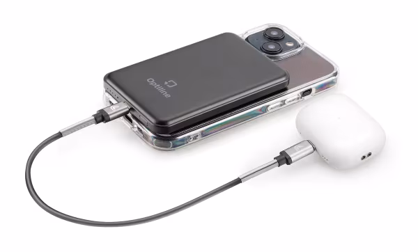 Optiline Mag Power 5000, caricabatterie portatile compatibile con Mag Case Optiline e tecnologia MagSafe