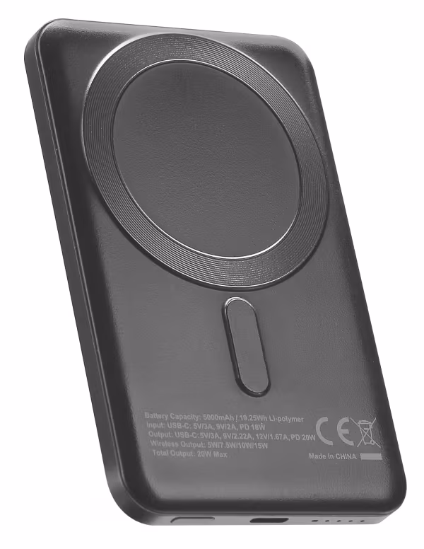 Optiline Mag Power 5000, caricabatterie portatile compatibile con Mag Case Optiline e tecnologia MagSafe